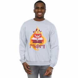 Disney - Sweat INSIDE OUT FIRED UP - Homme (Gris chiné)
