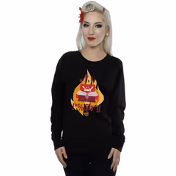 Disney - Sweat INSIDE OUT FIRED UP - Femme (Noir)