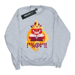 Disney - Sweat INSIDE OUT FIRED UP - Fille (Gris chiné)