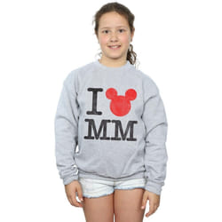Disney - Sweat LOVE MICKEY - Fille (Gris chiné)