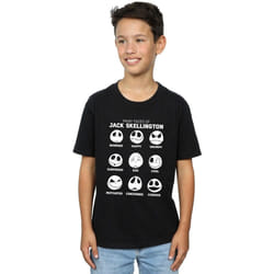 Disney - T-shirt NIGHTMARE BEFORE CHRISTMAS THE MANY FACES OF JACK - Garçon (Noir)