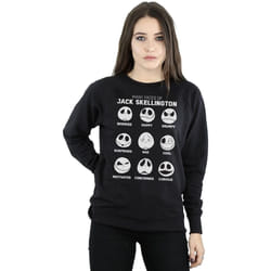 Disney - Sweat NIGHTMARE BEFORE CHRISTMAS THE MANY FACES OF JACK - Femme (Noir)