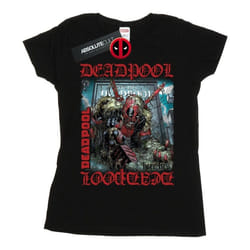 Marvel - T-shirt HERE LIES DEADPOOL - Femme (Noir)