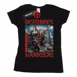 Marvel - T-shirt HERE LIES DEADPOOL - Femme (Noir)