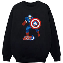 Marvel - Sweat CAPTAIN AMERICA THE FIRST AVENGER - Fille (Noir)