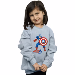 Marvel - Sweat THE FIRST AVENGER - Fille (Gris chiné)
