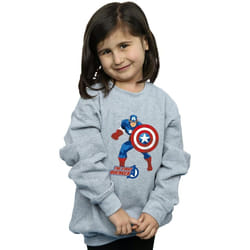 Marvel - Sweat THE FIRST AVENGER - Fille (Gris chiné)