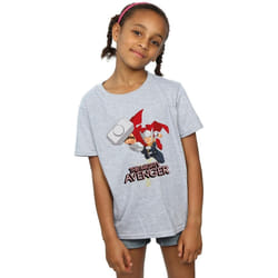Marvel - T-shirt THE MIGHTY AVENGER - Fille (Gris chiné)