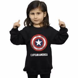 Marvel - Sweat CAPTAIN AMERICA - Fille (Noir)