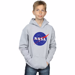 NASA - Sweat à capuche - Garçon (Gris chiné)