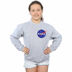 NASA - Sweat - Fille (Gris chiné)