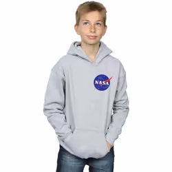NASA - Sweat à capuche - Garçon (Gris chiné)