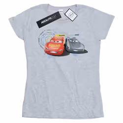 Disney - T-shirt CARS LIGHTNING VS STORM - Femme (Gris chiné)