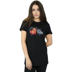 Disney - T-shirt CARS LIGHTNING VS STORM - Femme (Noir)