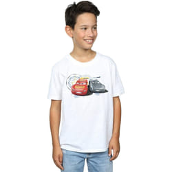 Disney - T-shirt CARS LIGHTNING VS STORM - Garçon (Blanc)