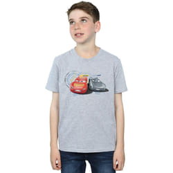 Disney - T-shirt CARS LIGHTNING VS STORM - Garçon (Gris chiné)