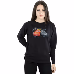 Disney - Sweat CARS LIGHTNING VS STORM - Femme (Noir)