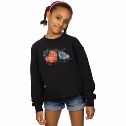 Disney - Sweat CARS LIGHTNING VS STORM - Fille (Noir)