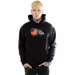 Disney - Sweat à capuche CARS LIGHTNING VS STORM - Homme (Noir)