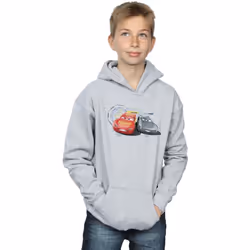 Disney - Sweat à capuche CARS LIGHTNING VS STORM - Garçon (Gris chiné)