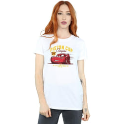 Disney - T-shirt CARS PISTON CUP CHAMPION - Femme (Blanc)