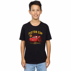 Disney - T-shirt CARS PISTON CUP CHAMPION - Garçon (Noir)