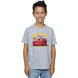 Disney - T-shirt CARS PISTON CUP CHAMPION - Garçon (Gris chiné)