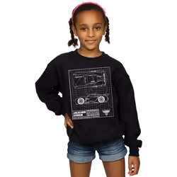 Disney - Sweat CARS - Fille (Noir)