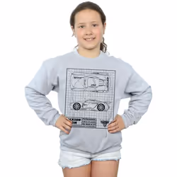 Disney - Sweat CARS - Fille (Gris chiné)