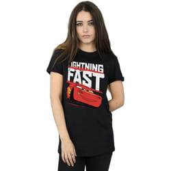 Disney - T-shirt CARS LIGHTNING FAST - Femme (Noir)