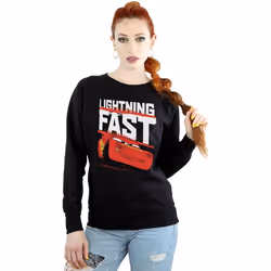 Disney - Sweat CARS LIGHTNING FAST - Femme (Noir)