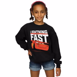 Disney - Sweat CARS LIGHTNING FAST - Fille (Noir)