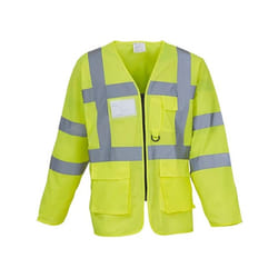 Yoko Executive - Veste de sécurité haute visibilité à manches longues - Homme (Jaune haute visibilité)