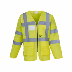 Yoko Executive - Veste de sécurité haute visibilité à manches longues - Homme (Jaune haute visibilité)