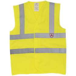 Yoko - Gilet sans manche haute visibilité à agent ignifuge (Jaune)