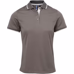 Premier Coolchecker - Polo sport - Femme (Gris/Argent)