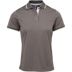 Premier Coolchecker - Polo sport - Femme (Gris/Argent)