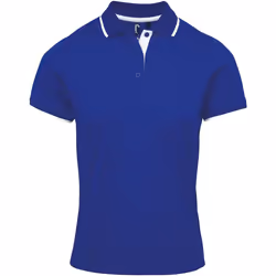 Premier Coolchecker - Polo sport - Femme (Bleu roi/Blanc)