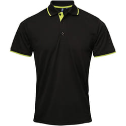 Premier - Polo - Hommes (Noir/Vert)