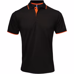 Premier - Polo - Hommes (Noir/Orange)