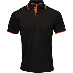 Premier - Polo - Hommes (Noir/Orange)