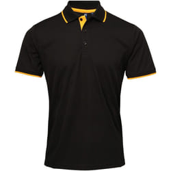 Premier - Polo - Hommes (Noir/Jaune)