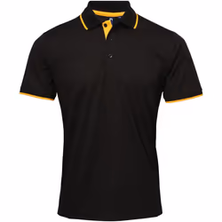 Premier - Polo - Hommes (Noir/Jaune)