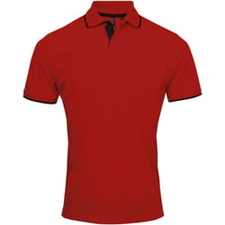 Premier - Polo - Hommes (Rouge/Noir)