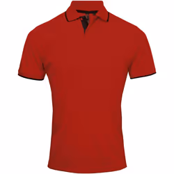 Premier - Polo - Hommes (Rouge/Noir)