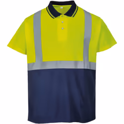 Portwest Haute visibilité - Polo - Homme (Jaune/Bleu marine)