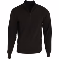 Premier - Pull tricoté à col zippé - Homme (Noir)