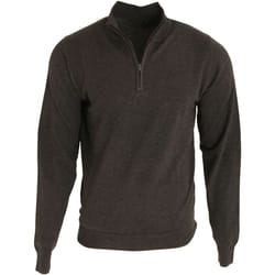 Premier - Pull tricoté à col zippé - Homme (Gris foncé)