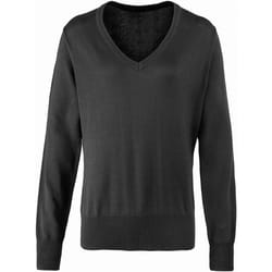 Premier - Pull à col en V - Femme (Gris foncé)
