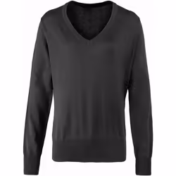 Premier - Pull à col en V - Femme (Gris foncé)